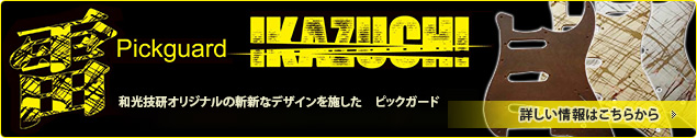 和光技研オリジナルの斬新なデザインを施した　ピックガード